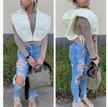 Load image into Gallery viewer, Curveologist: PUFF PUFF SUPA DUPA FLY CROPPED VEST