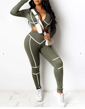 Load image into Gallery viewer, Curveologist- Green With Envy Tracksuit
