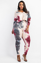 Load image into Gallery viewer, Curveologist- Mz. KRIS Tie Dye 2 Piece Legging Set
