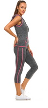 Load image into Gallery viewer, Curveologist- On The Go 2 Piece Zip Up Vest Yoga Set
