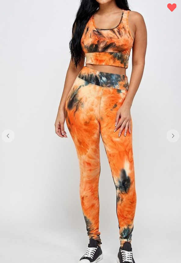 Curveologist- The Phoenix Tie Dye Yoga Set