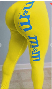 Curveologist- Just Like Candy M&M High Waist Sporty Leggings